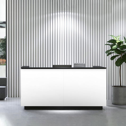 ICE reception desk | 2204 x 1022mm, White