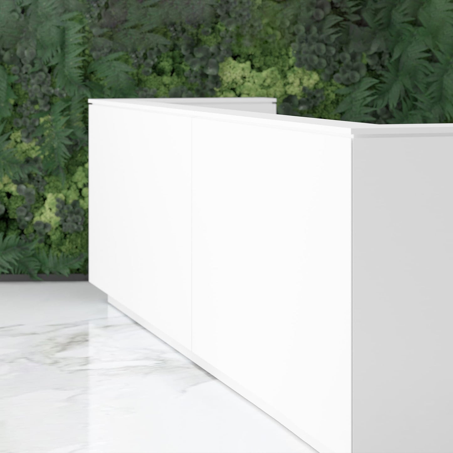 ICE reception desk | 3214 x 1022 mm, Cubanite gray