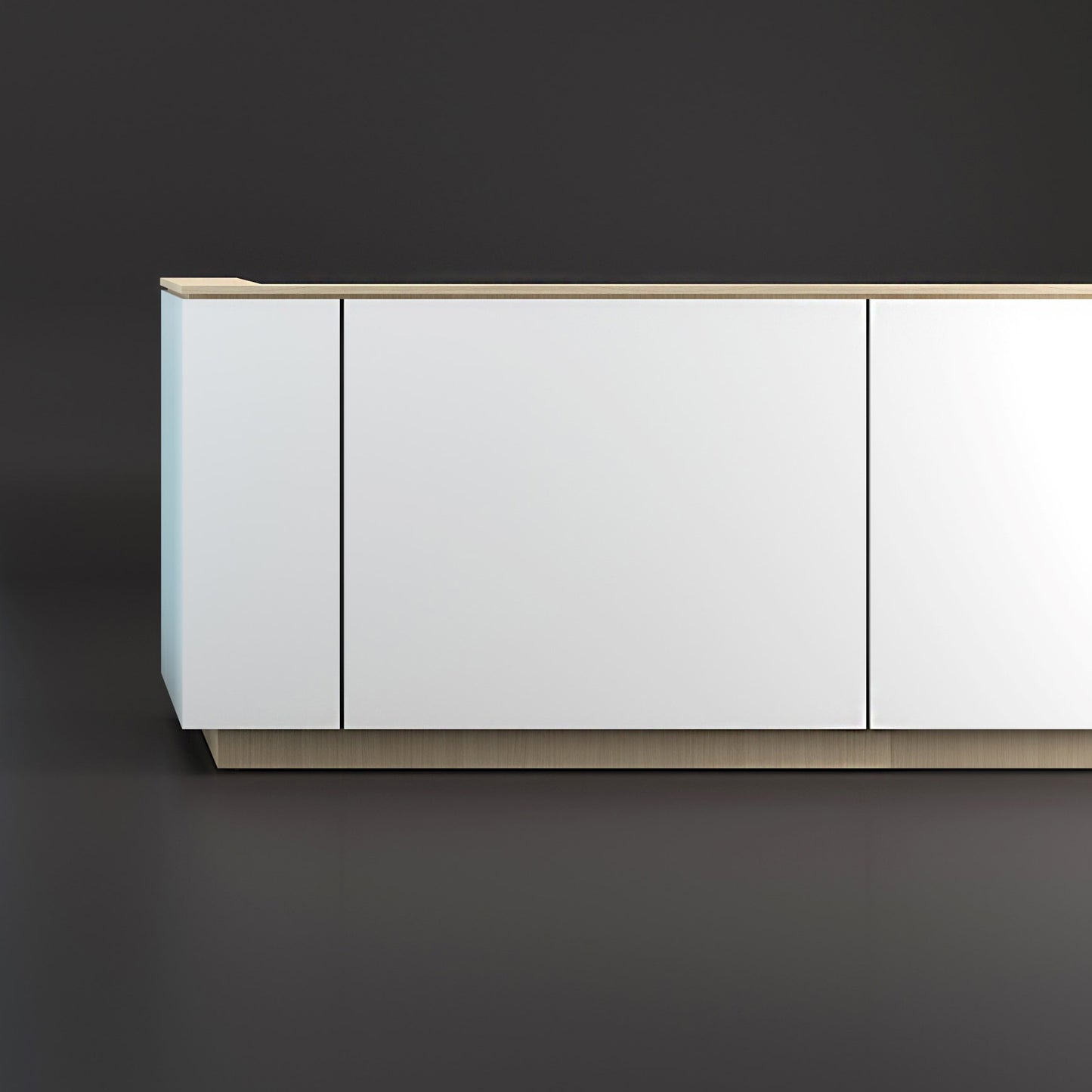 ICE reception desk | 3214 x 1022 mm, Cubanite gray