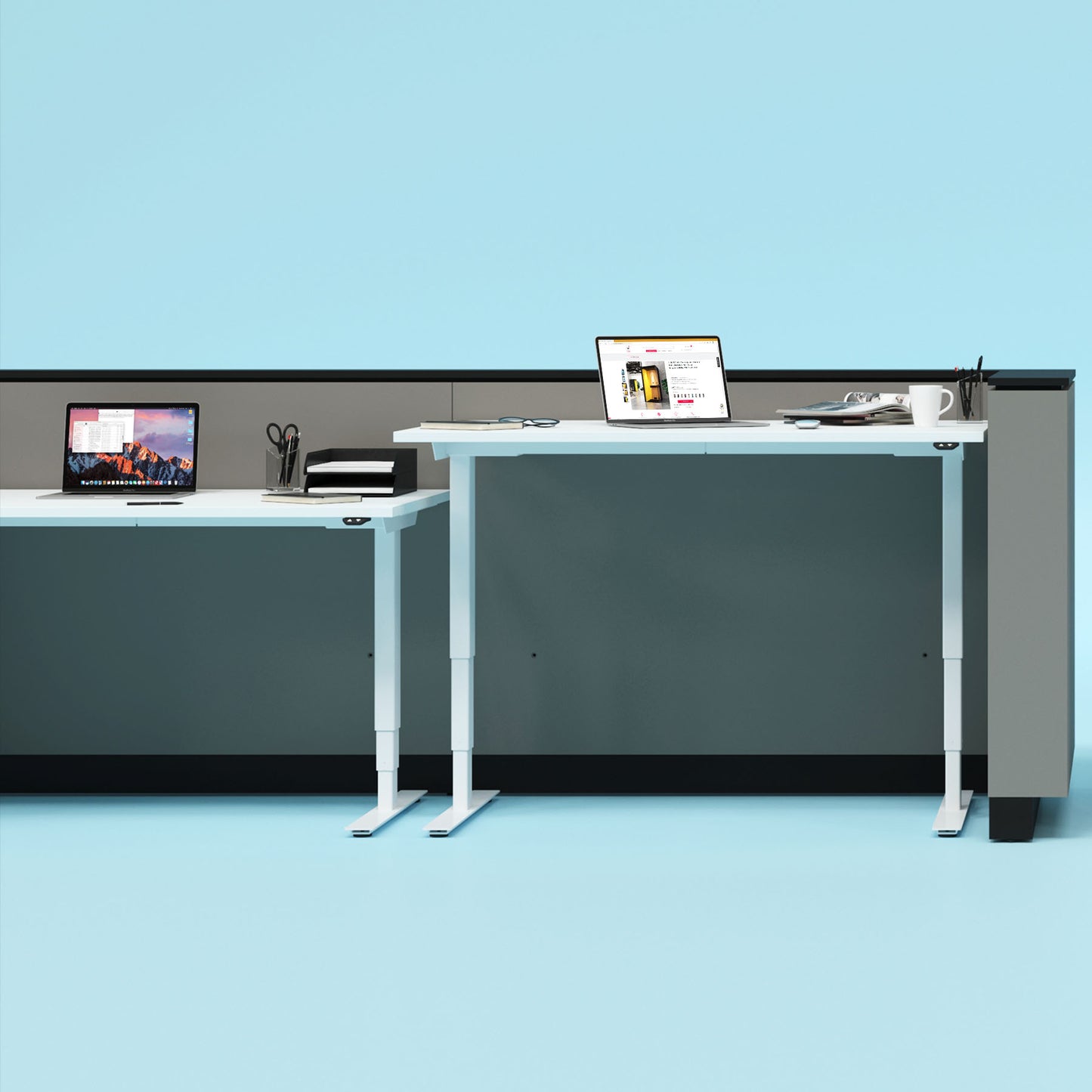 ICE reception desk | 3214 x 1022 mm, Cubanite gray