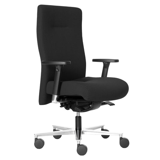 IMPOSING XXL executive chair | Up to 200 KG, lumbar support, heavy-duty chair, black