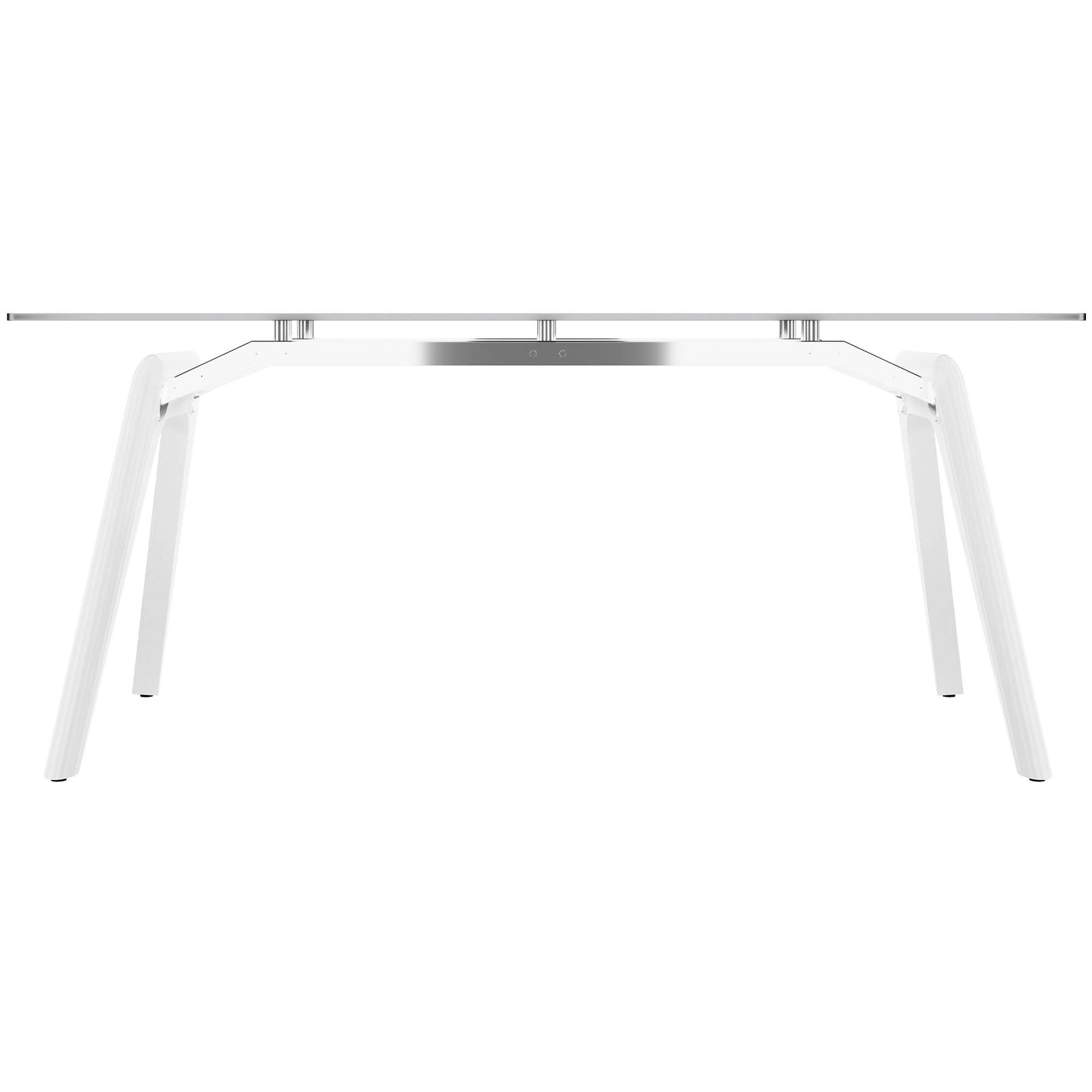 BRALCO RAIL meeting table | 1800 - 2400 mm (6 - 8 people) | gray tinted glass table top, solid oak wood frame