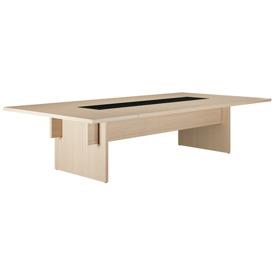 BRALCO SILE conference table | 3200 - 4800 mm (6 - 20 people), center insert, oak