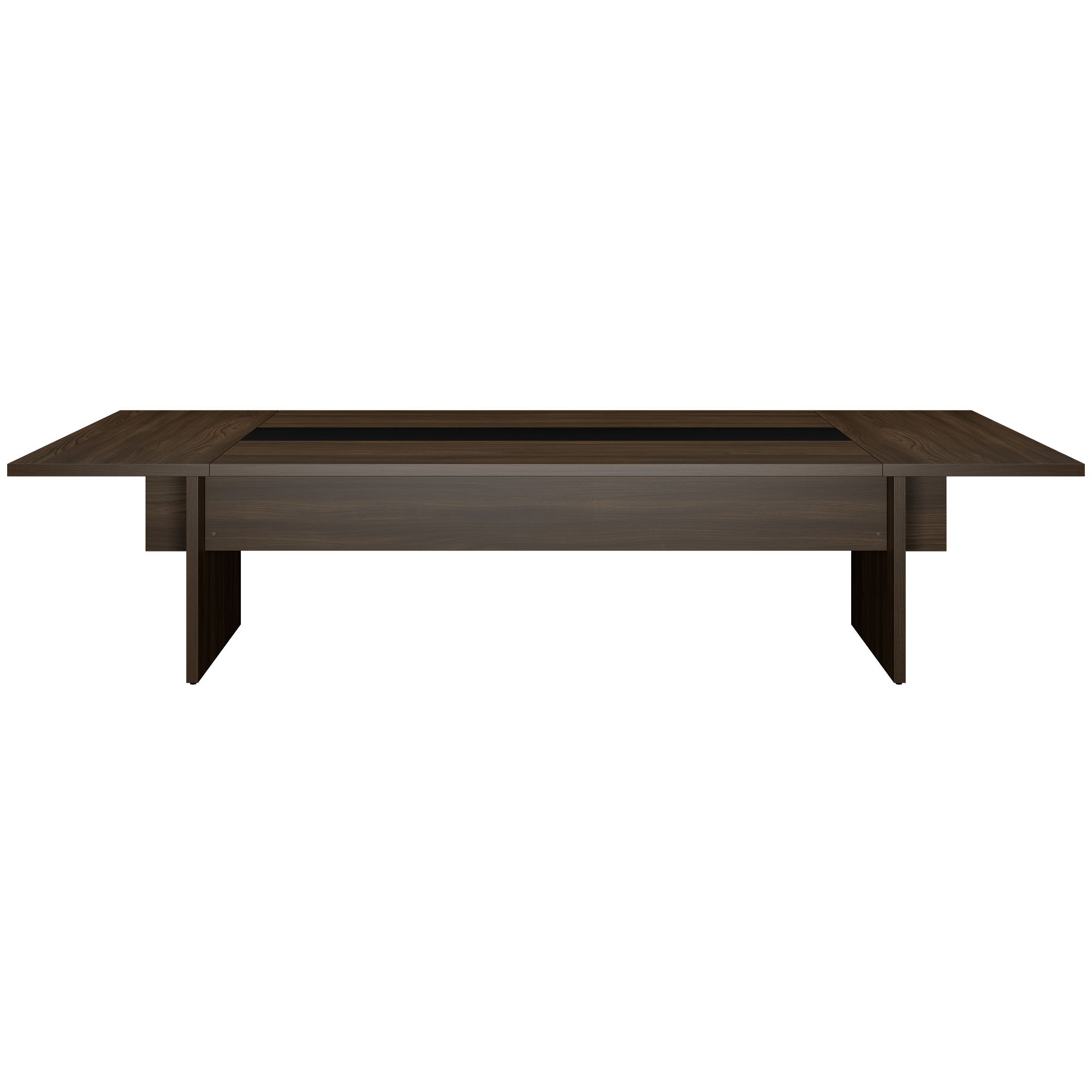BRALCO SILE Konferenztisch | 3200 - 4800 mm (6 - 20 Personen), Mitteleinsatz, Nussbaum