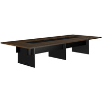 BRALCO SILE Konferenztisch | 3200 - 4800 mm (6 - 20 Personen), Mitteleinsatz, Nussbaum