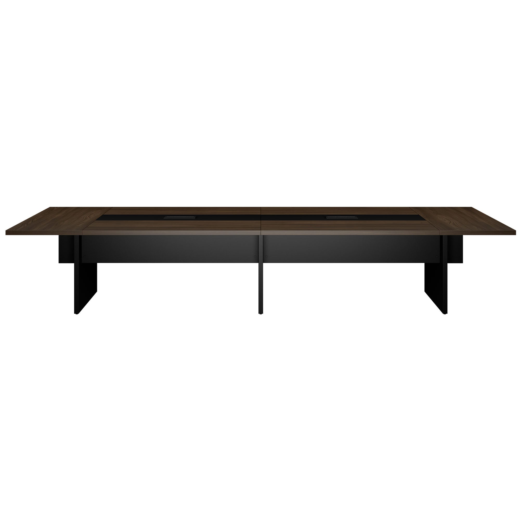 BRALCO SILE Konferenztisch | 3200 - 4800 mm (6 - 20 Personen), Mitteleinsatz, Nussbaum