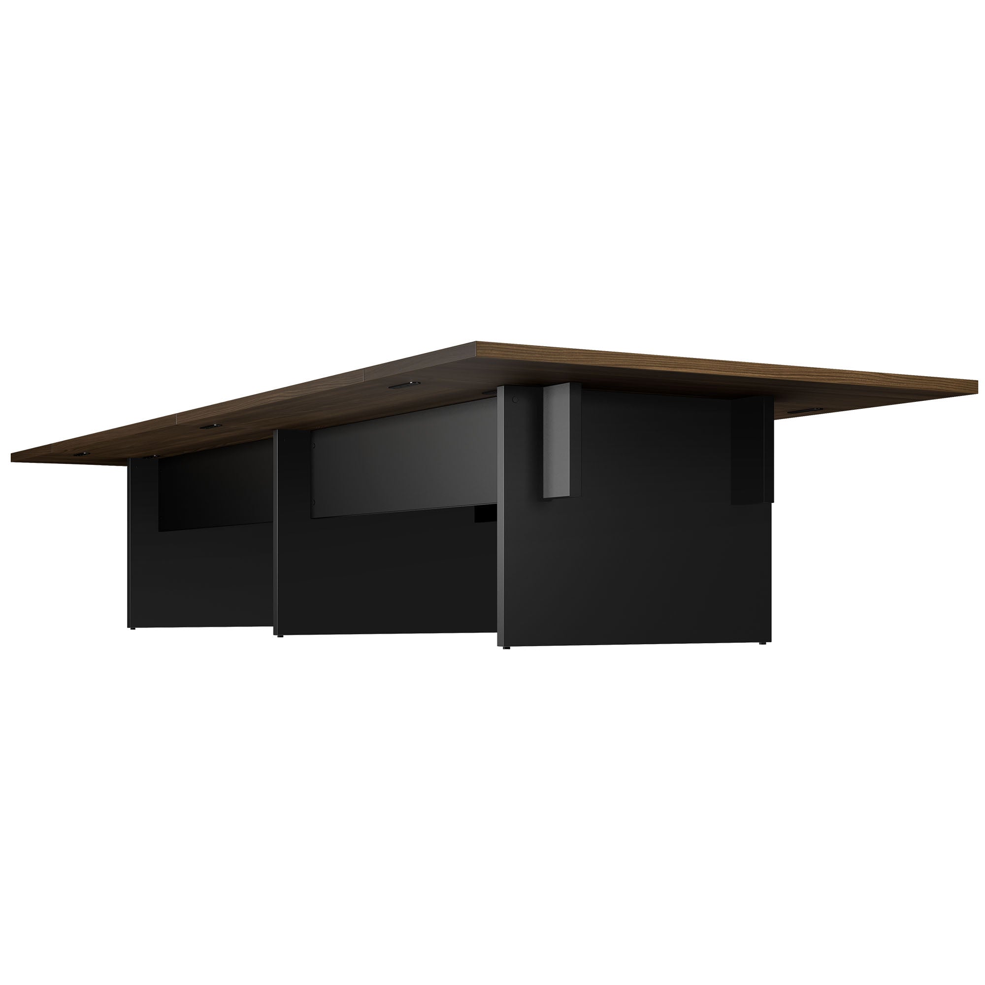 BRALCO SILE Konferenztisch | 3200 - 4800 mm (6 - 20 Personen), Mitteleinsatz, Nussbaum