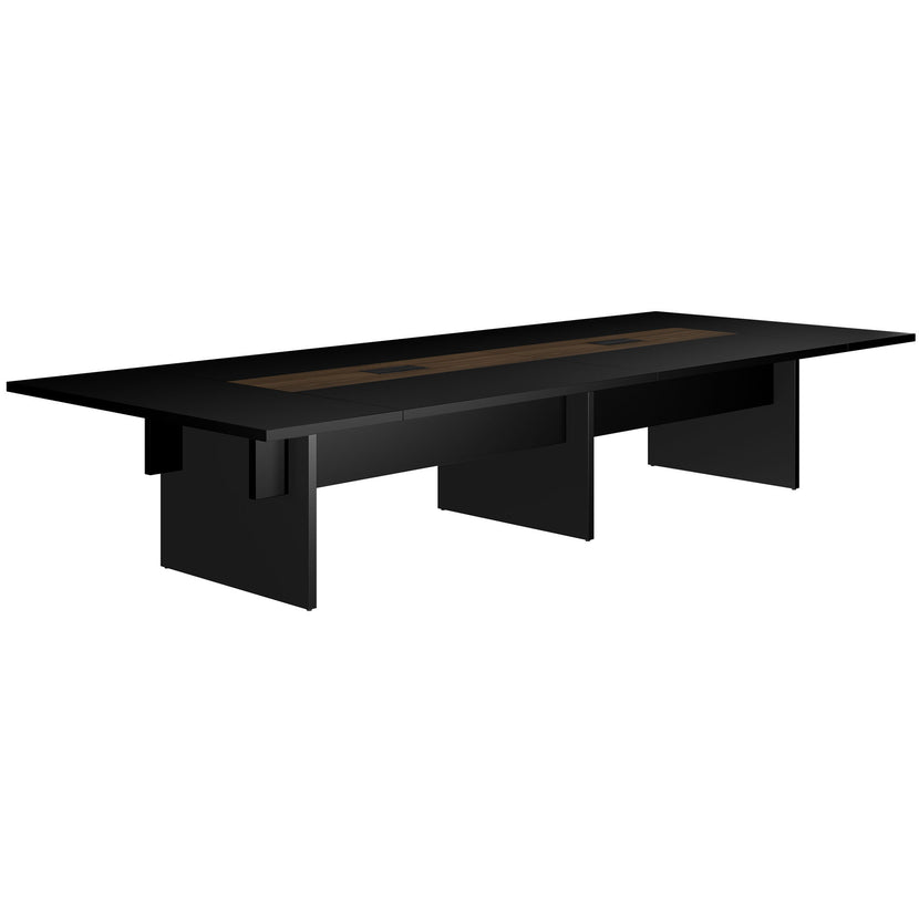 BRALCO SILE Konferenztisch | 3200 - 4800 mm (6 - 20 Personen), Mitteleinsatz, Schwarz