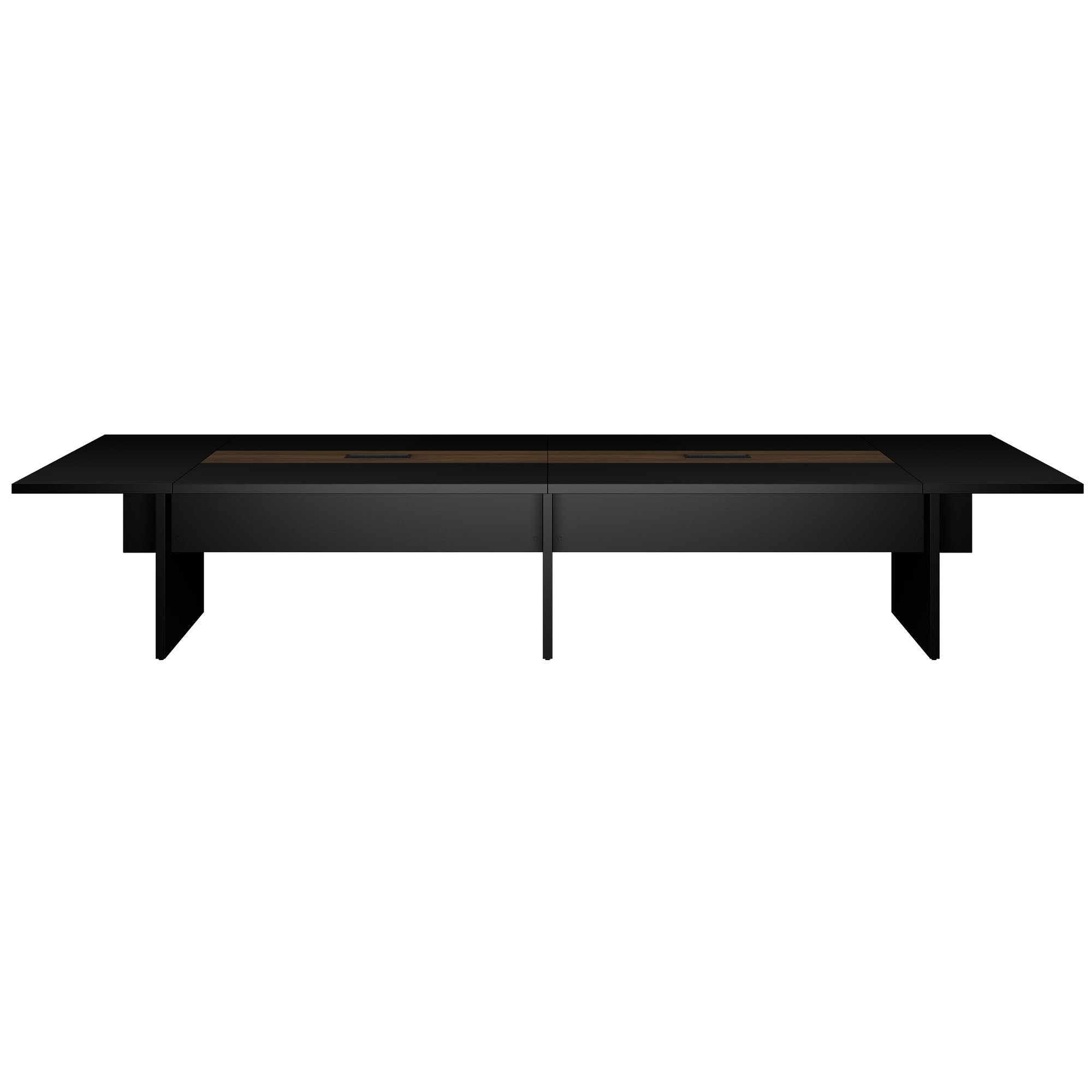 BRALCO SILE Konferenztisch | 3200 - 4800 mm (6 - 20 Personen), Mitteleinsatz, Schwarz