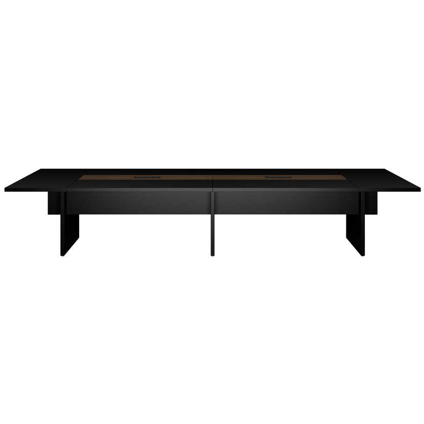 BRALCO SILE Konferenztisch | 3200 - 4800 mm (6 - 20 Personen), Mitteleinsatz, Schwarz