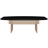 BRALCO SILE conference table | Boat shape, 2400 - 4200 mm (6 - 16 people), cable duct optional, black