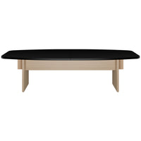 BRALCO SILE conference table | Boat shape, 2400 - 4200 mm (6 - 16 people), cable duct optional, black