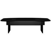 BRALCO SILE conference table | Boat shape, 2400 - 4200 mm (6 - 16 people), cable duct optional, black