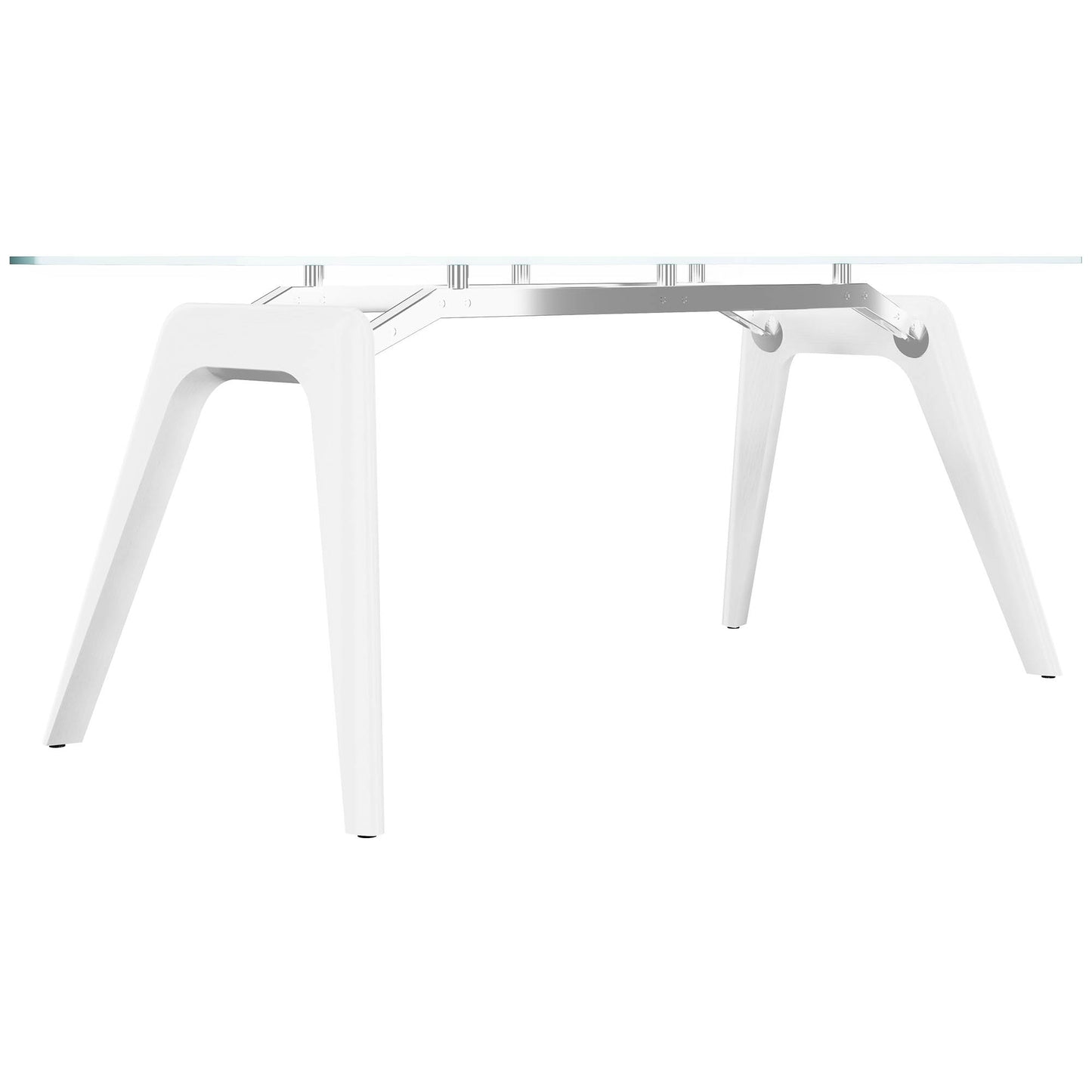 BRALCO RAIL desk | 1800 - 2400mm | Glass table top, solid oak wood frame