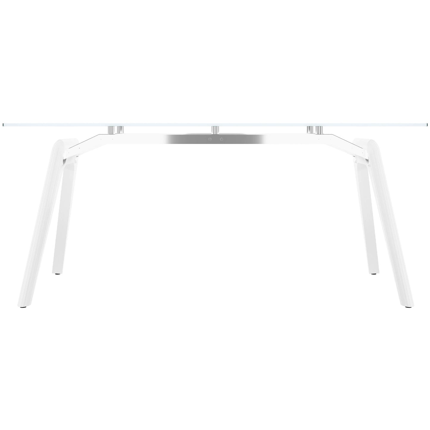 BRALCO RAIL desk | 1800 - 2400mm | Glass table top, solid oak wood frame