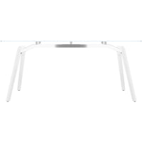 BRALCO RAIL desk | 1800 - 2400mm | Glass table top, solid oak wood frame