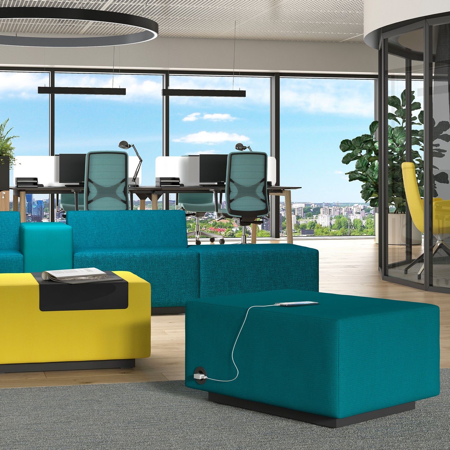 JAZZ Pouf / Sitzhocker | 300-1200 x 600 mm, viele Farben