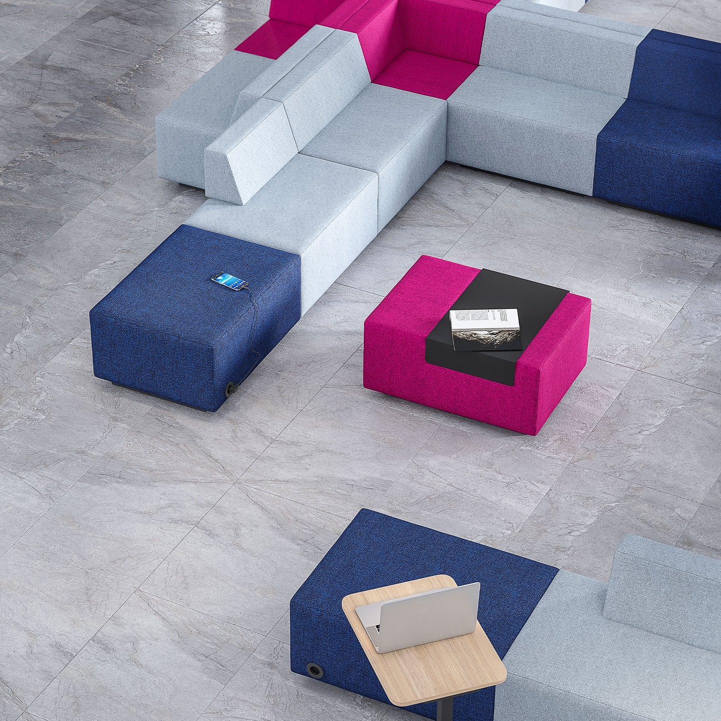 JAZZ Pouf / Sitzhocker | 300-1200 x 600 mm, viele Farben