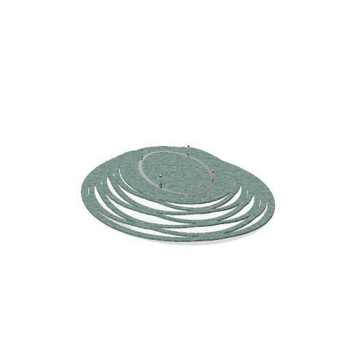 KITE Deckenpaneel oval | 1200 x 1600 mm, über 20 Farben, mehrere Muster