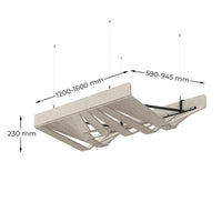 KITE Deckenpaneel rechteckig | 590-945 x 1200-1600 mm, über 20 Farben, mehrere Muster