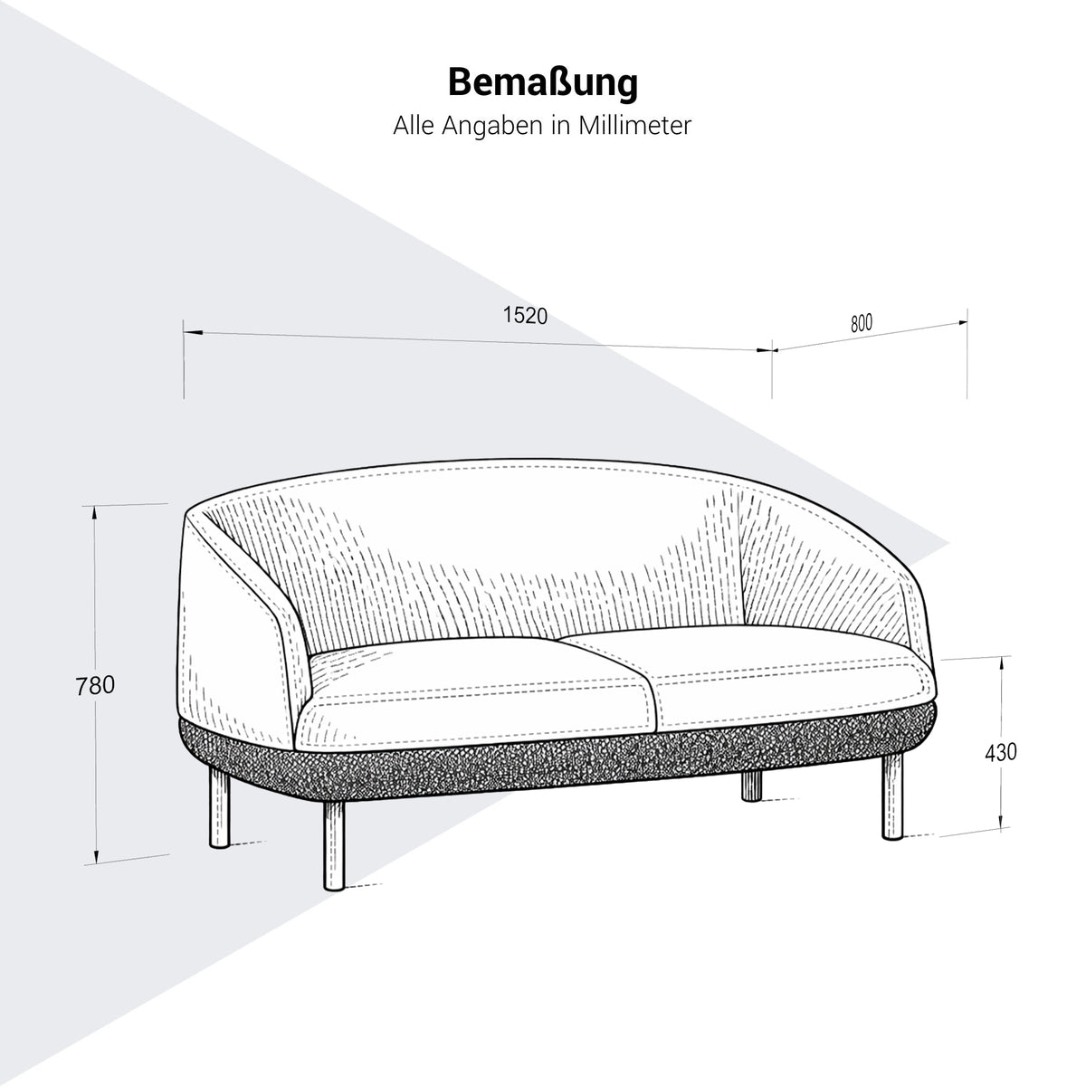 KOPA Sofa | Metallbeine oder Echtholz-Gestell, über 100 Farben - 12 Lightbox Main Image