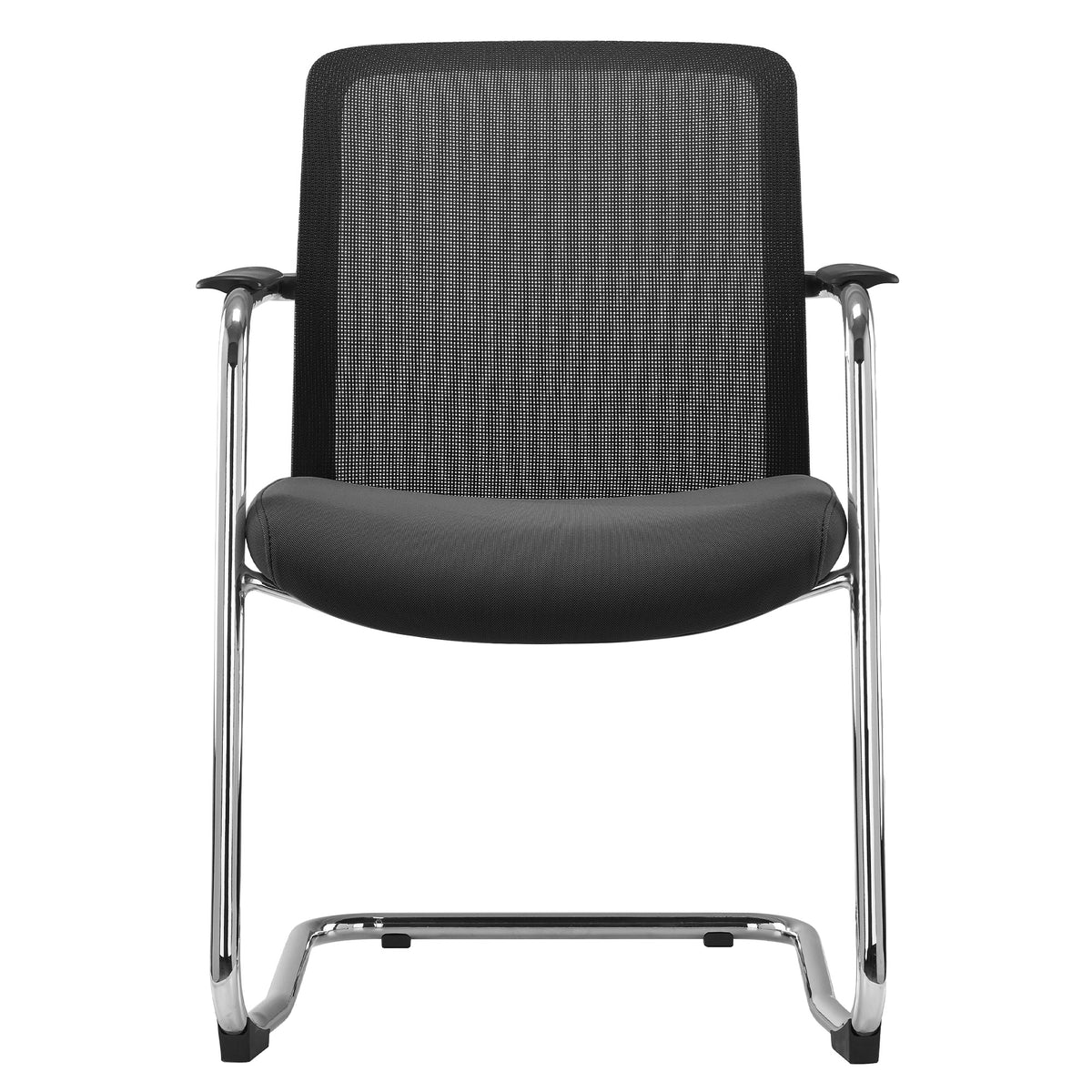 KYRA Cantilever Chair | Fixed Armrests, Black - 4 Lightbox Main Image