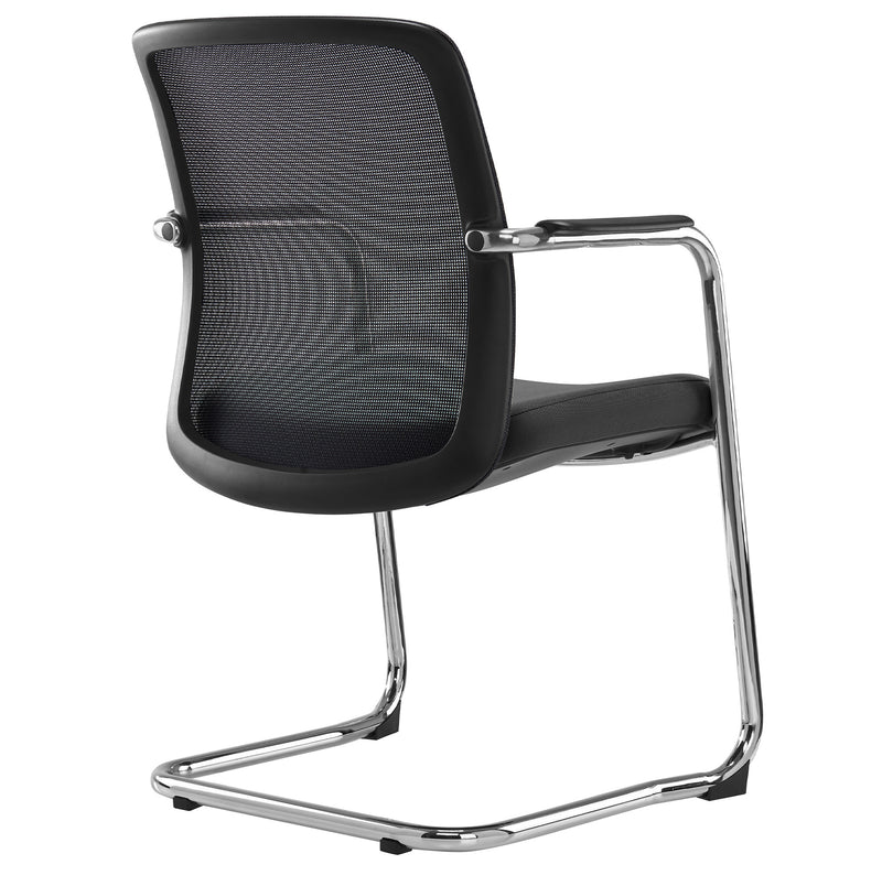 KYRA Cantilever Chair | Fixed Armrests, Black - 5 Main Image