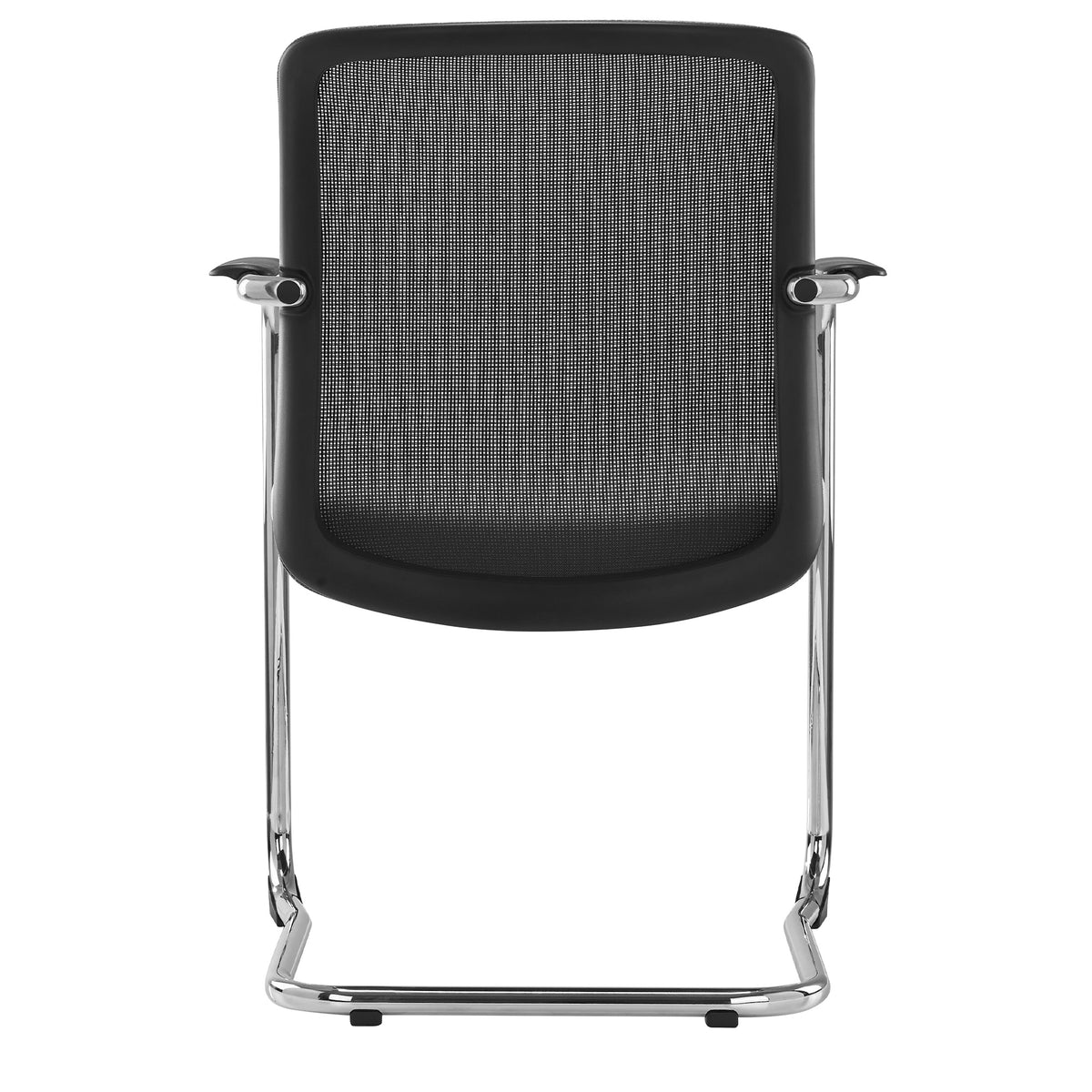 KYRA Cantilever Chair | Fixed Armrests, Black - 6 Lightbox Main Image
