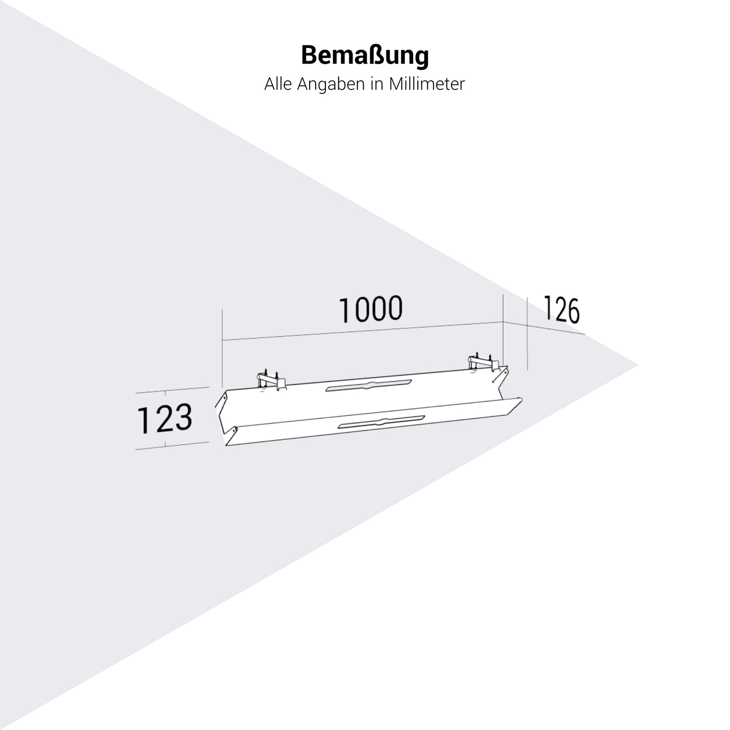 CABLEFABLE Kabelwanne | 1000 x 120 mm | Stahl, klappbar