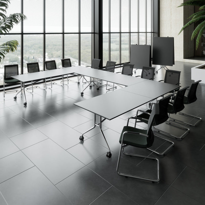 MARA - ARGO LIBRO Table pliante | 2800 x 1000 mm (8 - 10 personnes), à roulettes, pliable, anthracite  - 20 Main Image