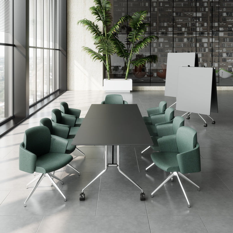 MARA - ARGO LIBRO Table pliante | 2800 x 1000 mm (8 - 10 personnes), à roulettes, pliable, anthracite  - 23 Main Image
