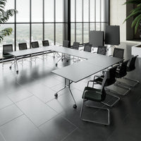 MARA ARGO LIBRO table pliante | 2400 - 2800 x 1000 mm (8 - 10 personnes), enroulable, pliable, anthracite