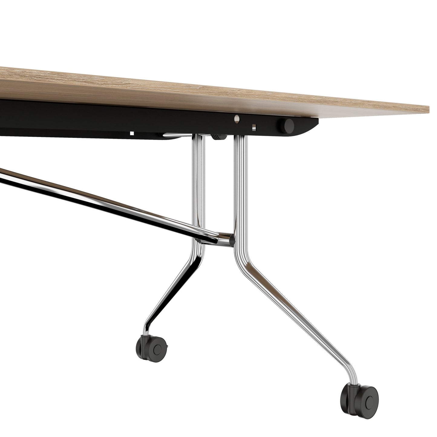 MARA ARGO LIBRO Klapptisch | 2400 - 2800 x 1000 mm (8 - 10 Personen), rollbar, faltbar, Bernsteineiche