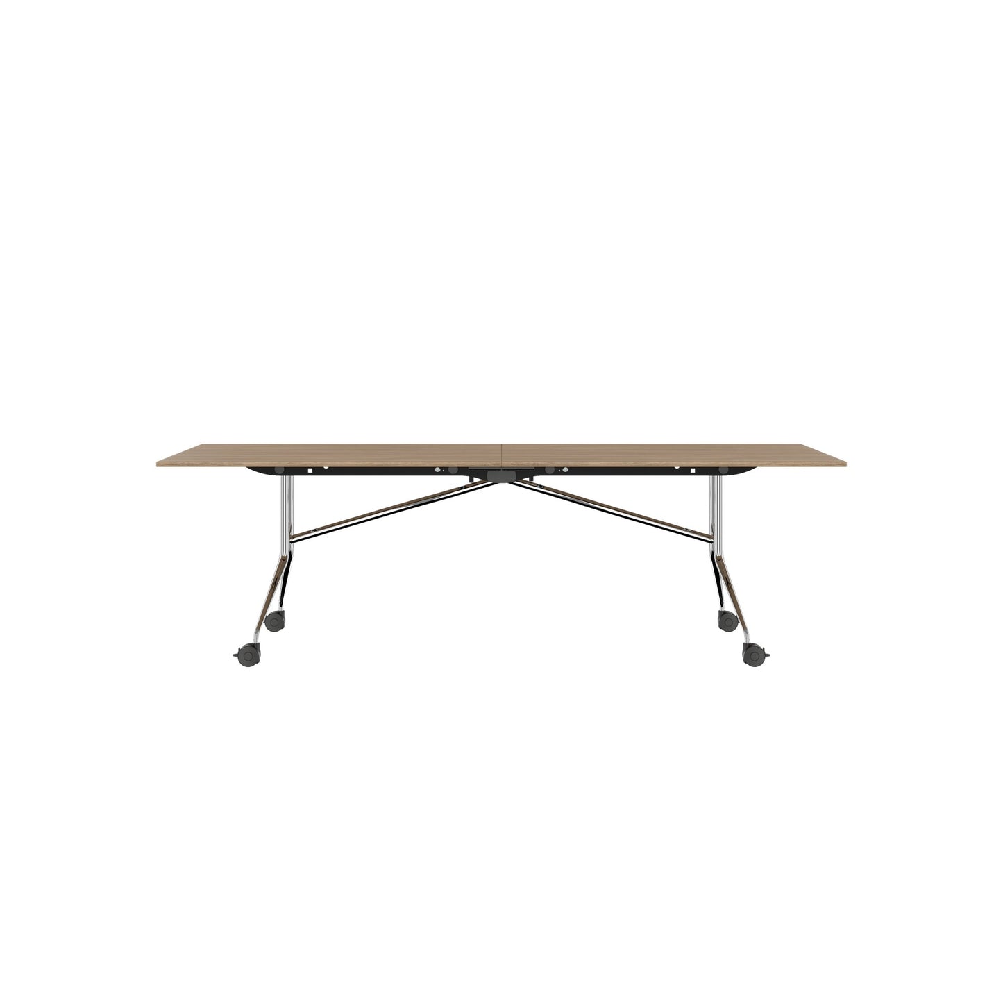Mara Argo LIBRO Tabella pieghevole | 2400 - 2800 x 1000 mm (8-10 persone), rotolabile, pieghevole, quercia ambra