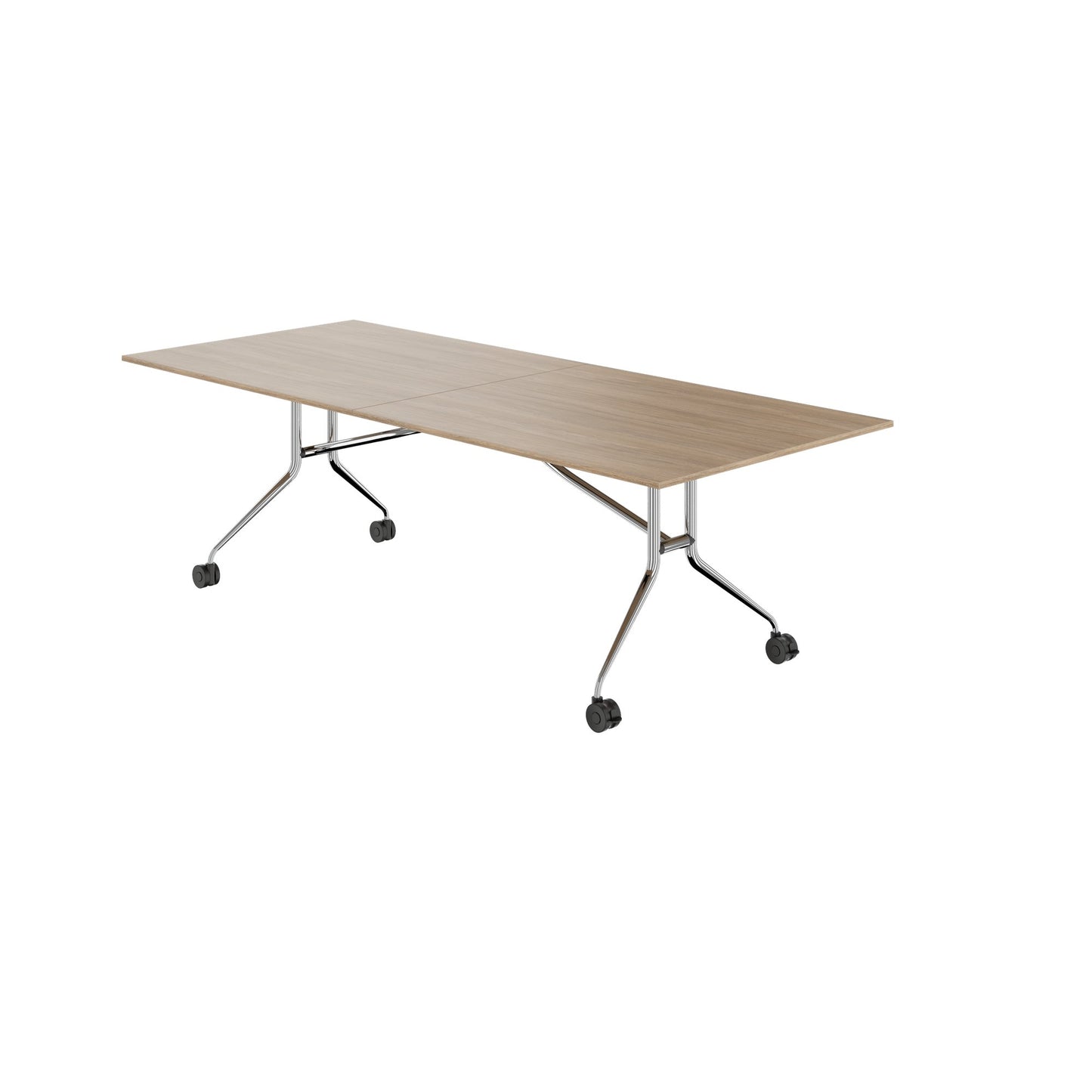 Mara Argo LIBRO Tabella pieghevole | 2400 - 2800 x 1000 mm (8-10 persone), rotolabile, pieghevole, quercia ambra