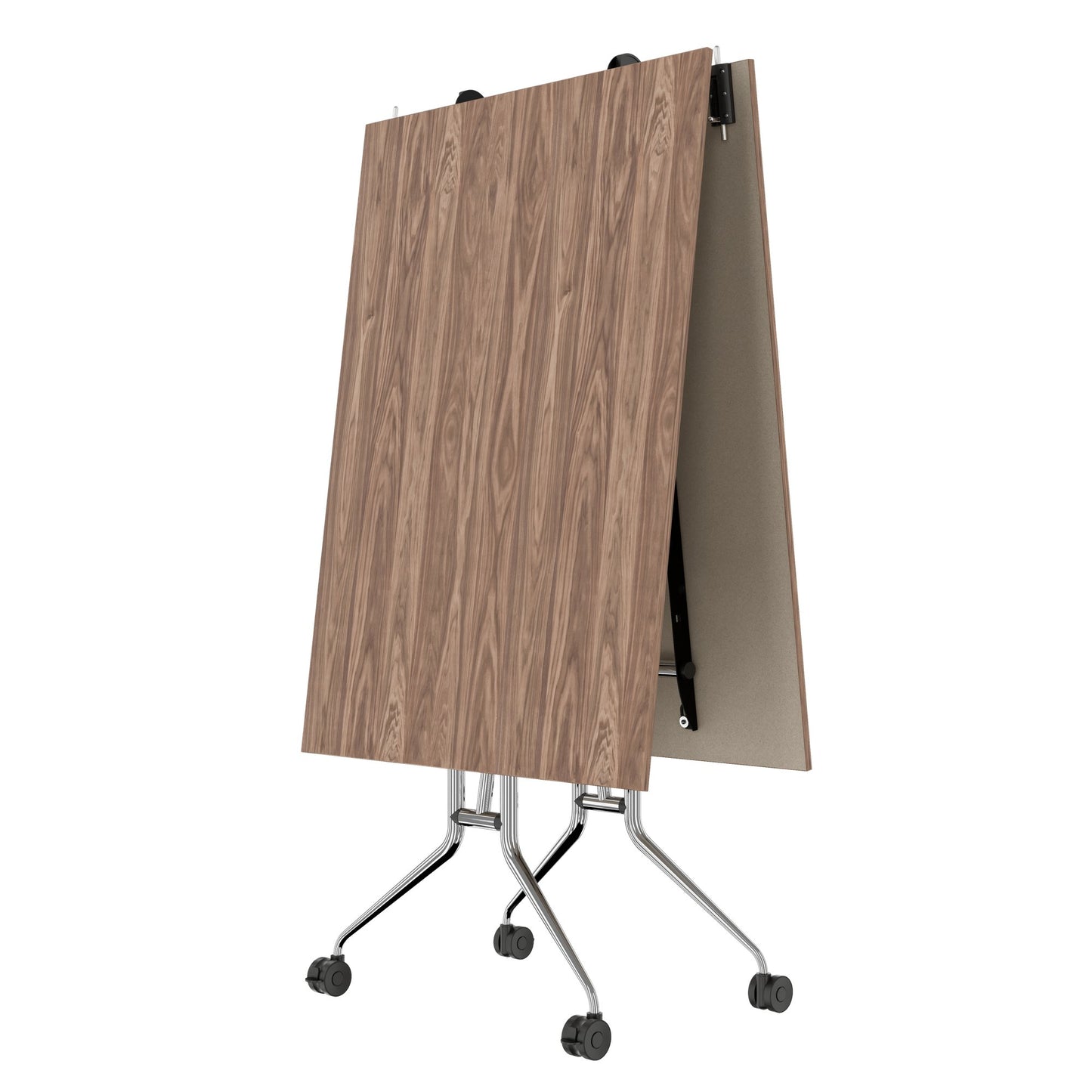 MARA ARGO LIBRO folding table | 2400 - 2800 x 1000 mm (8 - 10 people), rollable, foldable, real wood veneer walnut