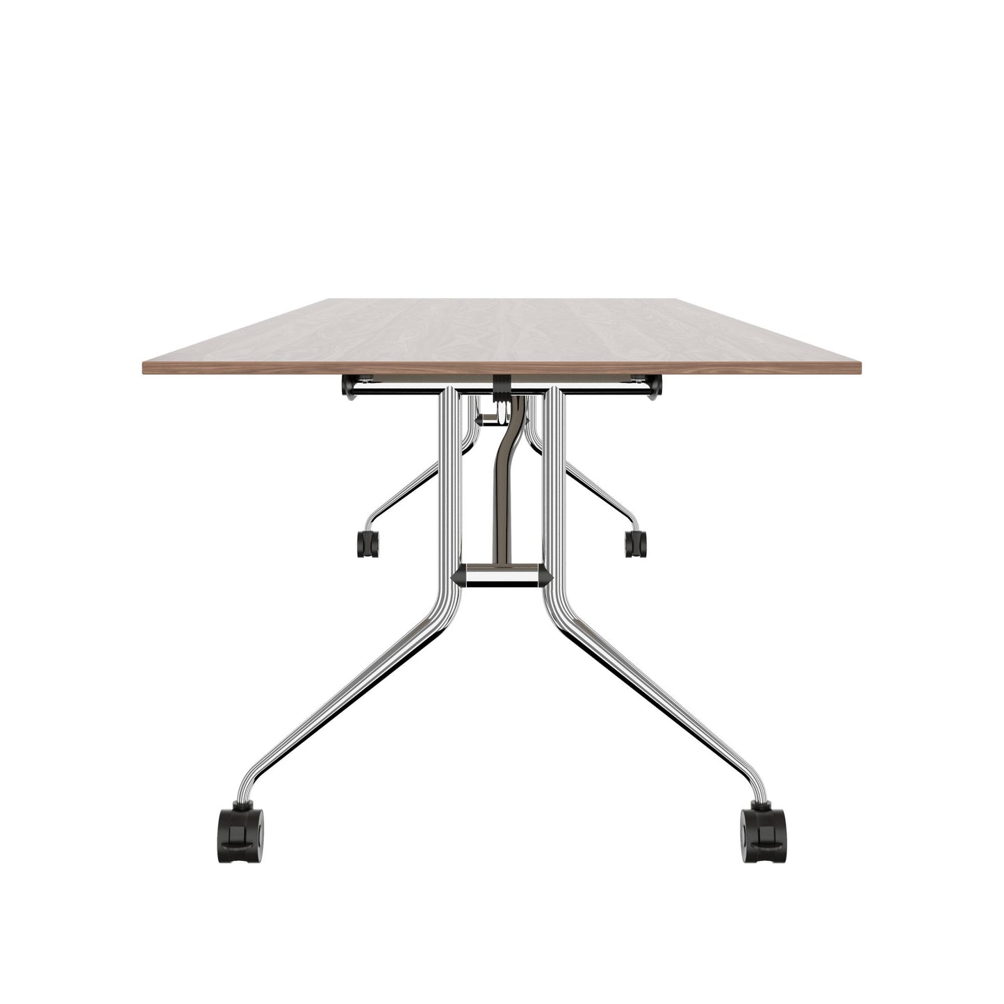 MARA ARGO LIBRO folding table | 2400 - 2800 x 1000 mm (8 - 10 people), rollable, foldable, real wood veneer walnut