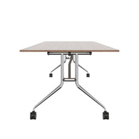 MARA ARGO LIBRO folding table | 2400 - 2800 x 1000 mm (8 - 10 people), rollable, foldable, real wood veneer walnut