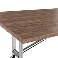 MARA ARGO LIBRO folding table | 2400 - 2800 x 1000 mm (8 - 10 people), rollable, foldable, real wood veneer walnut