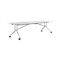 MARA ARGO LIBRO Klapptisch | 2400 - 2800 x 1000 mm (8 - 10 Personen), rollbar, faltbar, Weiß