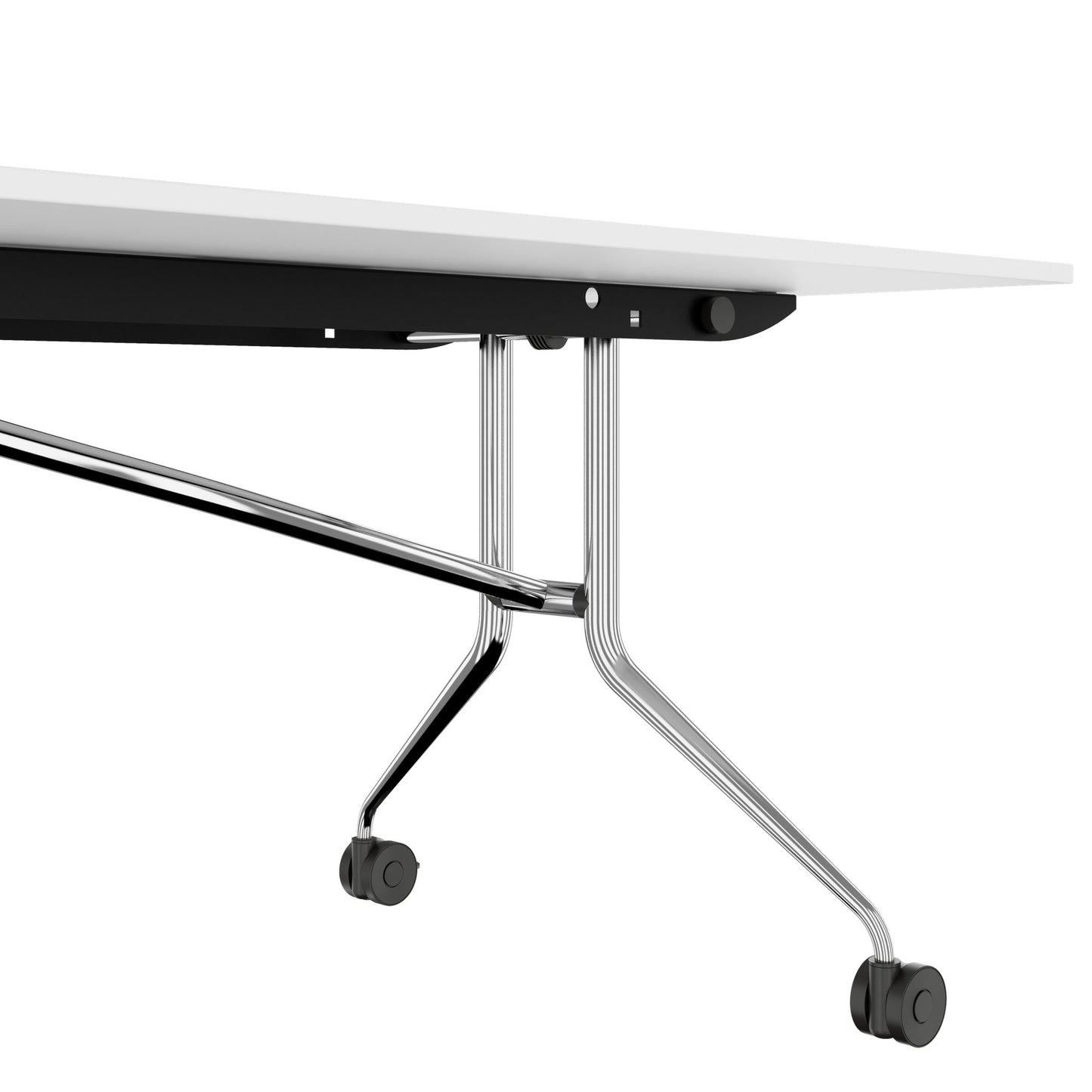 MARA ARGO LIBRO Klapptisch | 2400 - 2800 x 1000 mm (8 - 10 Personen), rollbar, faltbar, Weiß