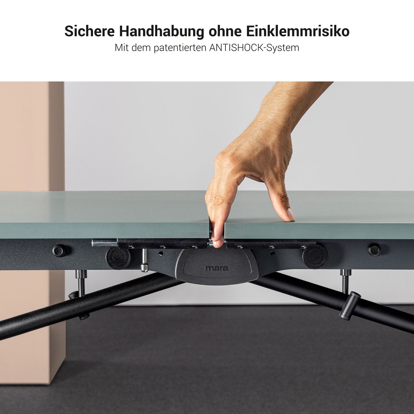 MARA ARGO LIBRO Klapptisch | 2400 - 2800 x 1000 mm (8 - 10 Personen), rollbar, faltbar, Weiß