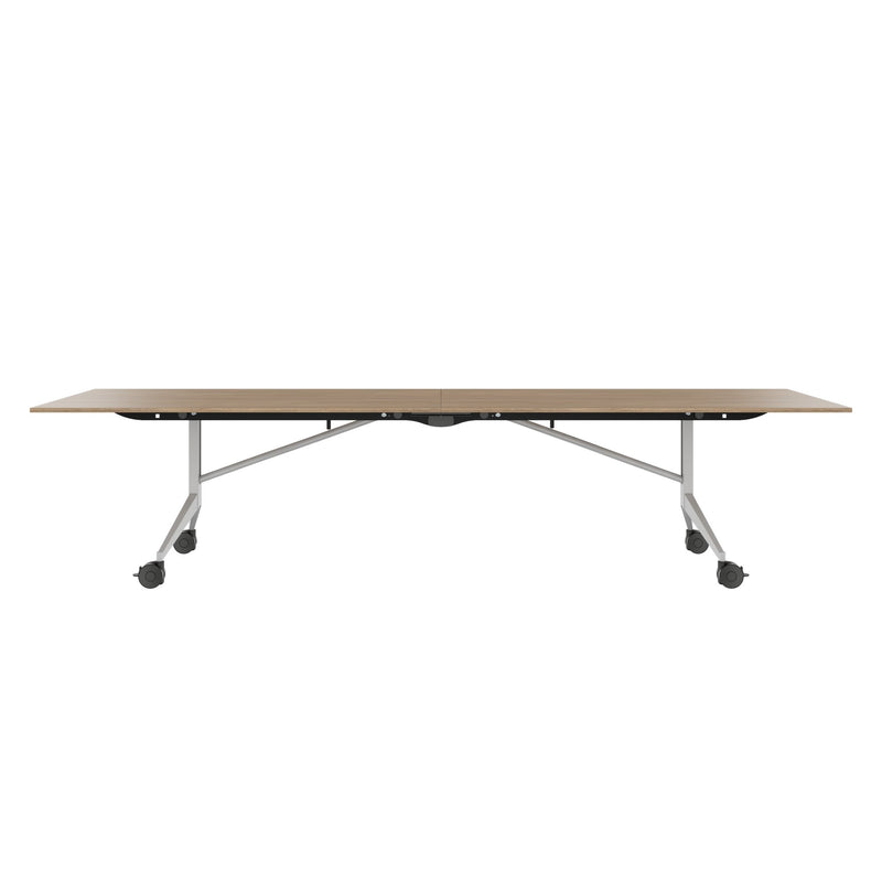 MARA - TIMMY LIBRO Table de conférence | 3200 x 1200 mm (10 à 14 personnes), roulante, pliable, chêne ambré - 3 Main Image