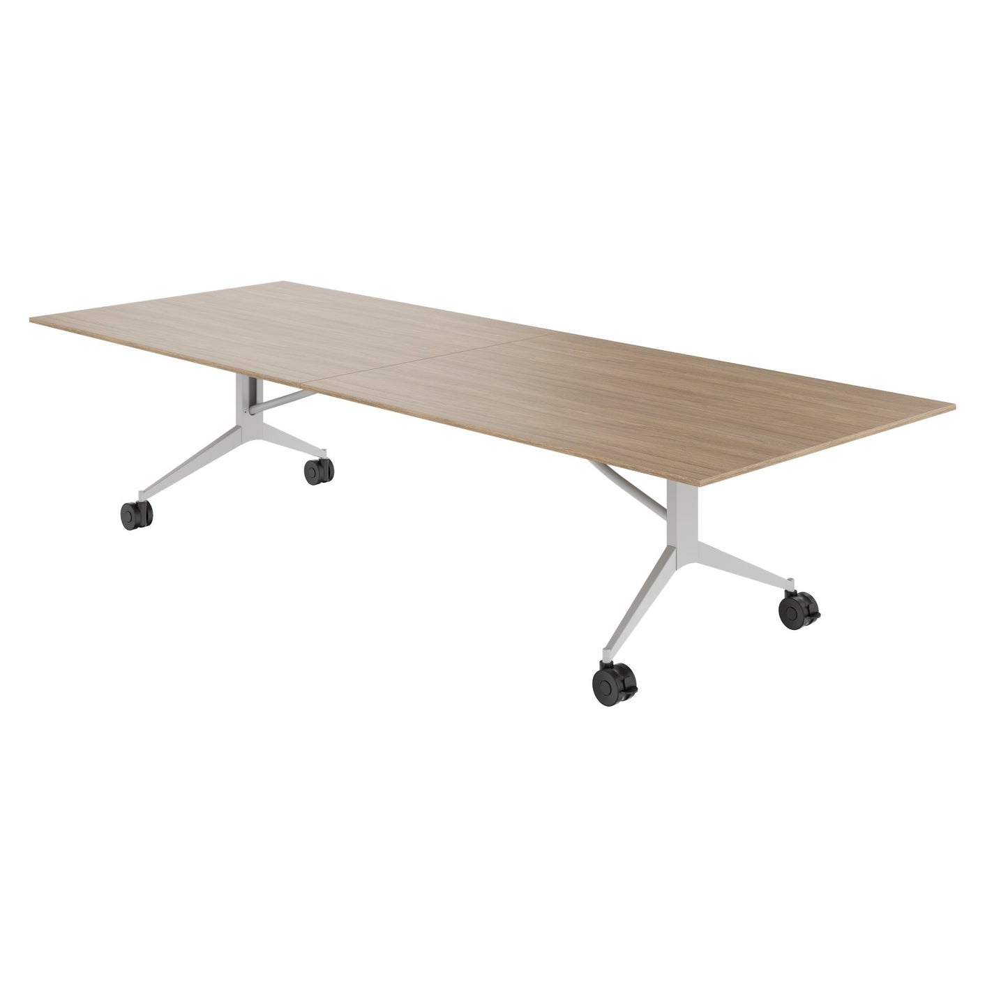 MARA TIMMY LIBRO Konferenztisch | 3200 x 1200 mm (10 - 14 Personen), rollbar, faltbar, Bernsteineiche