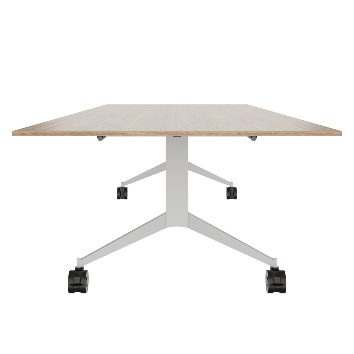 MARA - TIMMY LIBRO Table de conférence | 3200 x 1200 mm (10 à 14 personnes), roulante, pliable, chêne ambré - 5 Lightbox Main Image