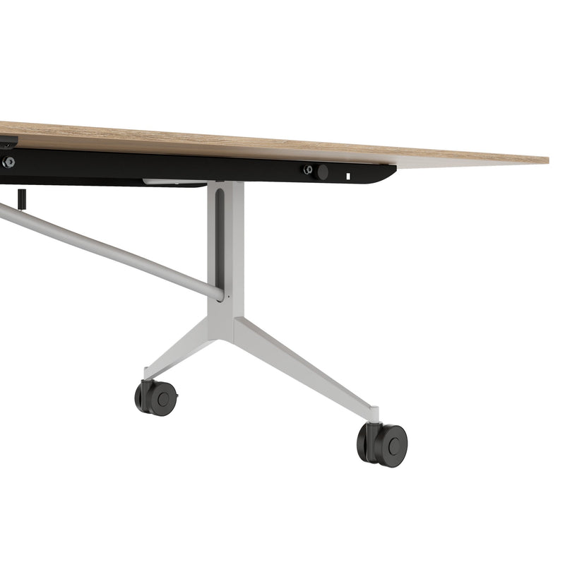 MARA - TIMMY LIBRO Table de conférence | 3200 x 1200 mm (10 à 14 personnes), roulante, pliable, chêne ambré - 11 Main Image