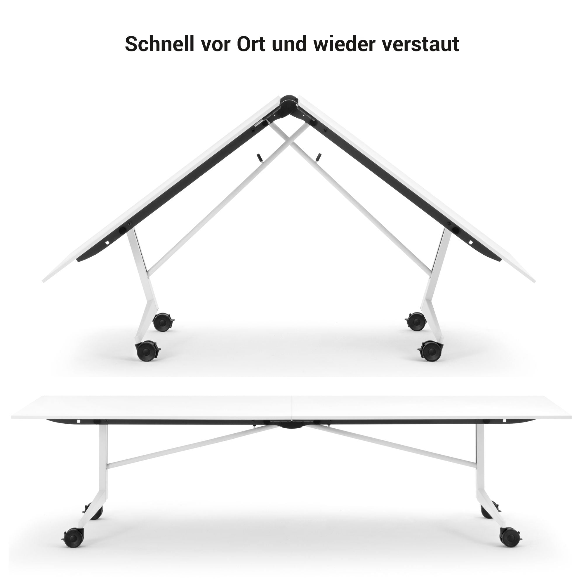 Mara TIMMY LIBRO Tableau de conférence | 3200 x 1200 mm (10 - 14 personnes), roulable, pliable, chêne ambre
