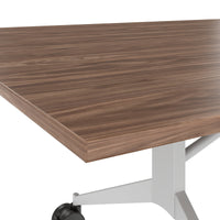 MARA TIMMY LIBRO conference table | 3200 x 1200 mm (10 - 14 people), rollable, foldable, real wood veneer walnut