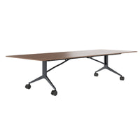 MARA TIMMY LIBRO conference table | 3200 x 1200 mm (10 - 14 people), rollable, foldable, real wood veneer walnut