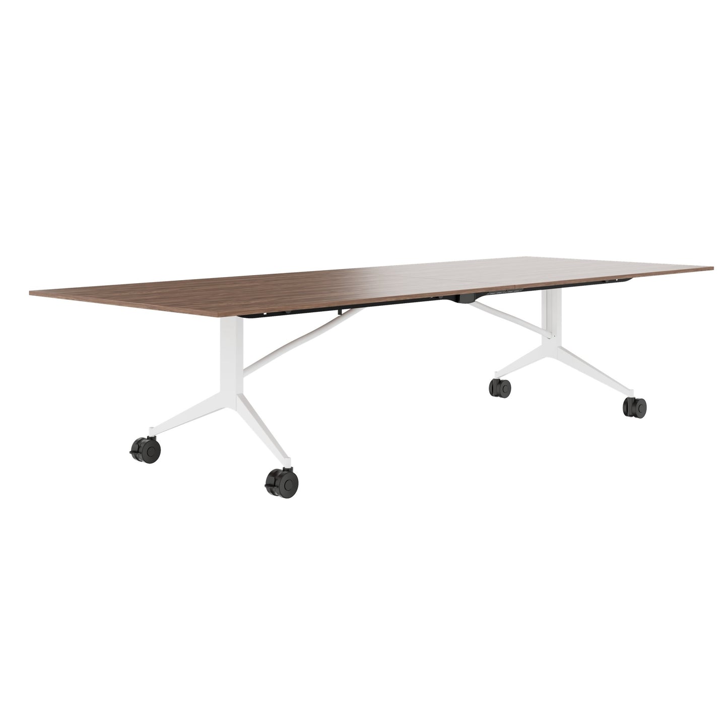 MARA TIMMY LIBRO conference table | 3200 x 1200 mm (10 - 14 people), rollable, foldable, real wood veneer walnut